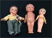 Three Vintage Kewpie Dolls