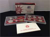 2001 US Mint Silver Roof Set