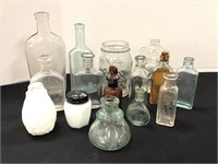 15 Vintage Glass Bottles