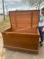 Large wood storage trunk or box