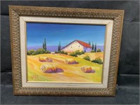 Valenti, Manuela Oil on Canvas "French Hay Rolls"