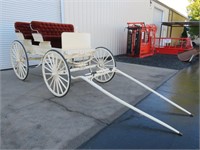 2 Seat Ivory Spring Horse Carriage