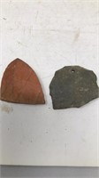Native American Pottery Artifact and Stone