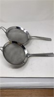 2 Stainless Steel Kitchen Strainers