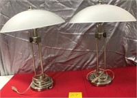 264 - PAIR OF MODERN TABLE LAMPS 22"H
