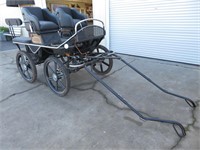 Partisan Black Sport Steel Horse Carriage 4 Wheel