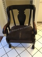 Antique Wood Chair, 24"x24”x33” tall