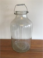Large Vintage Glass Jug with Handle
