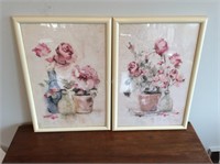 Pair of Floral Pictures, 13 1/4"x19 1/2”