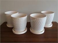 Four New Modern Ceramic Flower Pots
