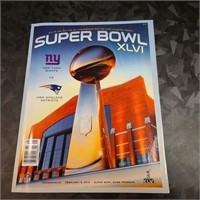Super Bowl program 2012 Giants vs Patriots