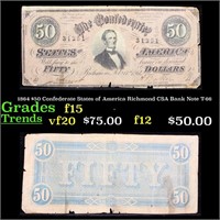 1864 $50 Confederate States of America Richmond CS
