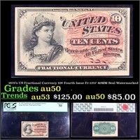 PCGS 1870's US Fractional Currency 10¢ Fourth Issu