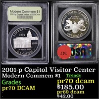 Proof 2001-p Capitol Visitor Center Modern Commem