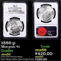 NGC 1886-p Morgan Dollar $1 Graded ms66 By NGC