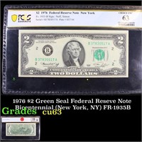 PCGS 1976 $2 Green Seal Federal Reseve Note Bicent