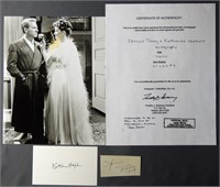 Spencer Tracy & Katherine Hepburn Autographs COA