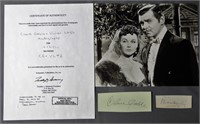 Clark Gable & Vivien Leigh Autographs with COA
