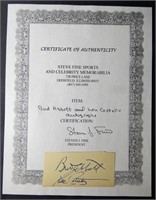 Bud Abbott & Lou Costello Autographs with COA