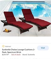 Sunbrella Chaise Patio Cushions