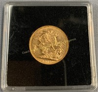1871 Sovereign gold coin, Pièce de monnaie en or