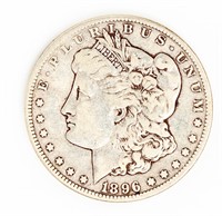 Coin 1896-S  Morgan Silver Dollar  Very Fine+