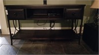 ^ TV console table,  46” X 18” X 29”high