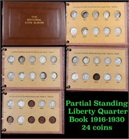 Partial Standing Liberty Quarter Book 1916-1930 24