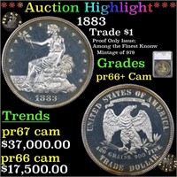 Proof ***Auction Highlight*** 1883 Trade Dollar $1