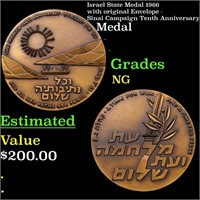 Israel State Medal 1966 with original Envelope - S