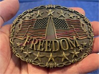 USA Freedom belt buckle (double flag)