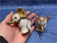 Beautiful hand painted elephant shakers