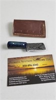 Damascus Mini Cleaver w/Sheath