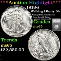 ***Auction Highlight*** 1918-s Walking Liberty Hal