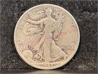 1945 Walking Liberty half dollar (90% silver)