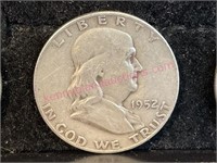 1952-D Franklin half dollar (90% silver)