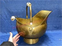 Large brass coal scuttle bucket