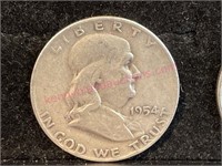 1954-D Franklin half dollar (90% silver)