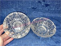 Pair of nice crystal ashtrays