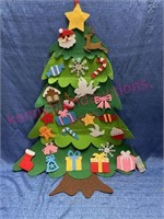 3ft Felt Christmas tree w/ Velcro ornaments