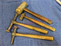 Lot of 4 older body hammers