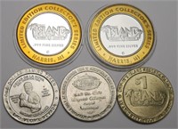 Island Limited Edition .999 Silver Casino Tokens