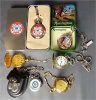 Group of Pocket Watches Inc. Navy Coast Guard, Rem