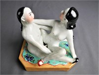 Erotic Asian Chinese Porcelain Figurine