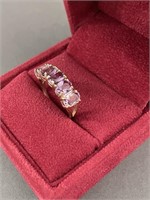 10K Gold and Amethyst 2.1 Ct Ladies Ring