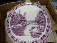 2 boxes Adams Staffordshire plates - "The Narrows