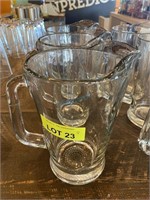 HEAVY GLASS BEER PITCHER