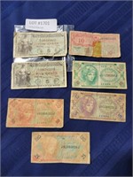 7 VTG. MILITARY PAYMENT CERTIFICATES - 5-50 CENTS