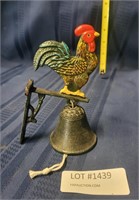 CAST IRON WALL MOUNT ROOSTER DINNER BELL