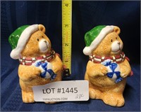 CERAMIC HOLIDAY BEAR S&P SHAKER SET